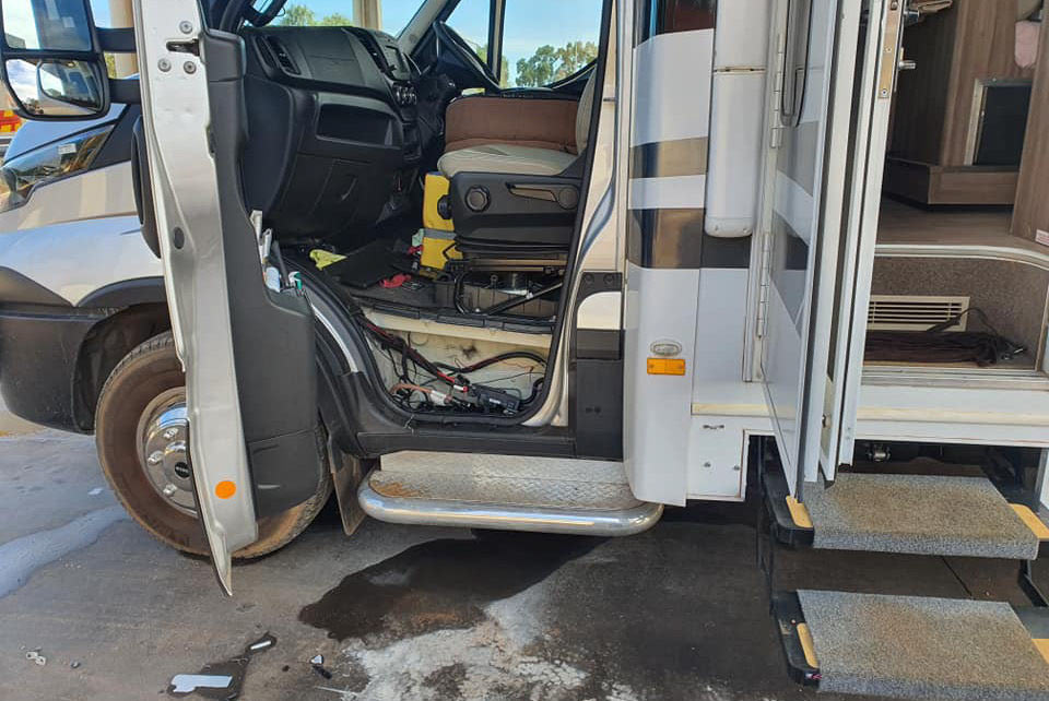 Broken motorhome